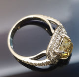 18K WG Fancy yellow diamond ring