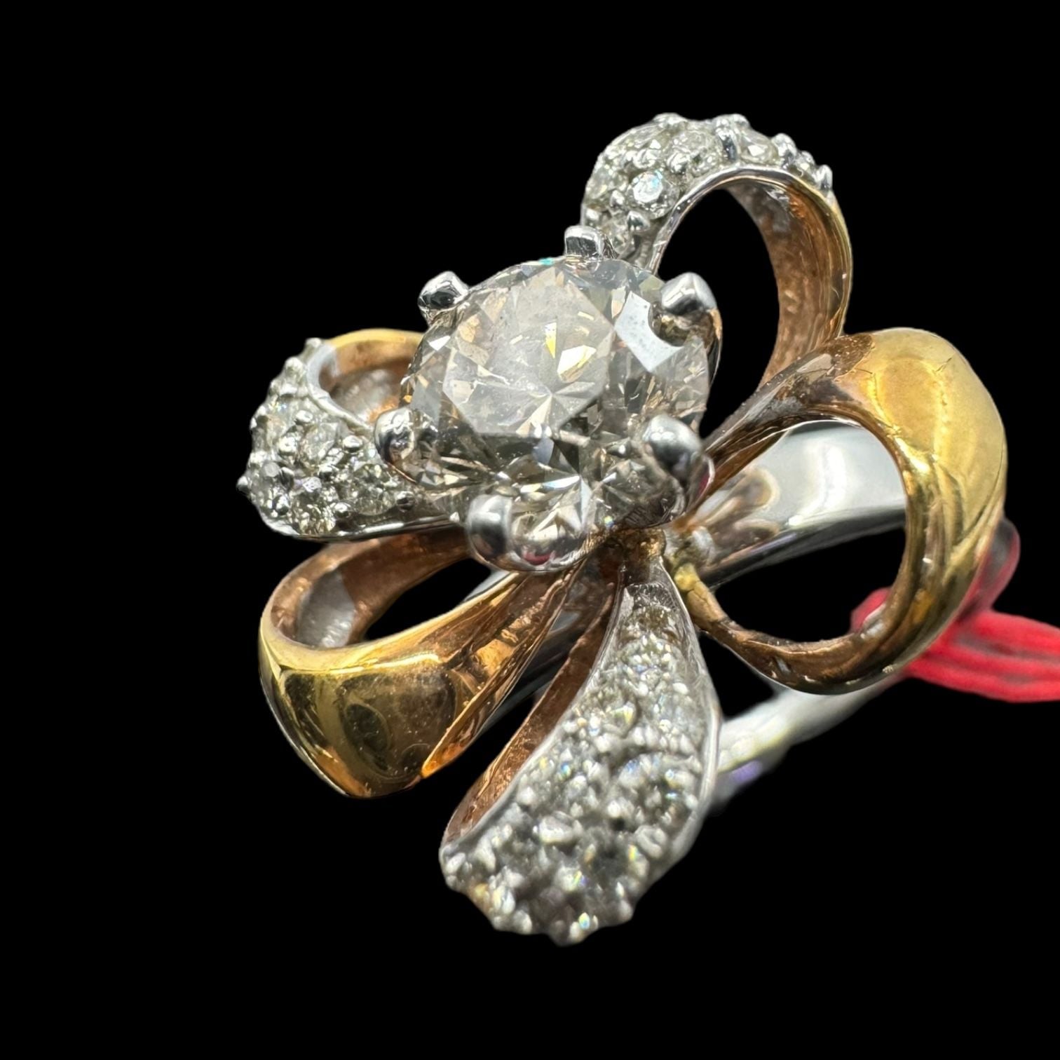 Diamond 14k Yellow and White Gold Lady's Ring Secondary image