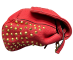 MCM 2way Leather Flapbag Red Studs