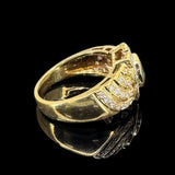 Emerald Diamond 750 Yellow Gold Ring