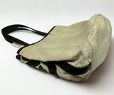 Tory Burch Lonnie Perforated Canvas Mesh Logo Tote Bag
