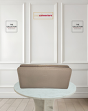 Loewe Long Wallet Grey Bonded Leather