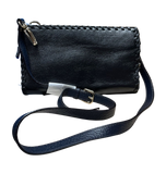 Tory Burch Marion Combo Black PVC Whipstitch Crossbody Bag