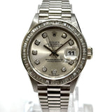 Rolex 69179 18KWG, Custom Diamond Bezel 26mm Watch