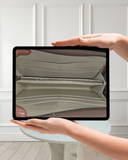 Loewe Long Wallet Grey Bonded Leather