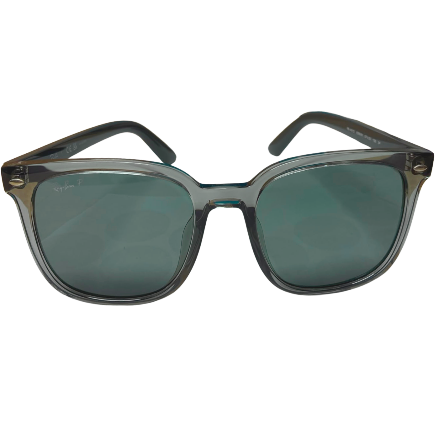 RayBan RB4401D Polarized Sunglasses Transparent Grey Dark Grey Lenses Main image