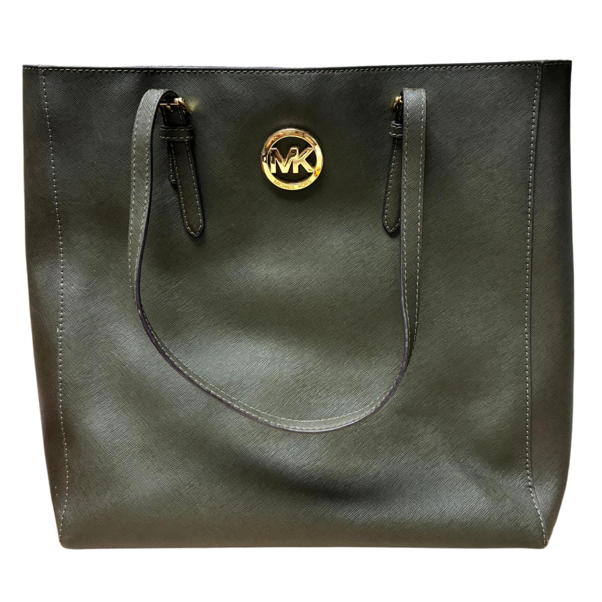 Michael Kors Jet Set Dark Olive Green Tote Bag Purse Carryall Secondary image