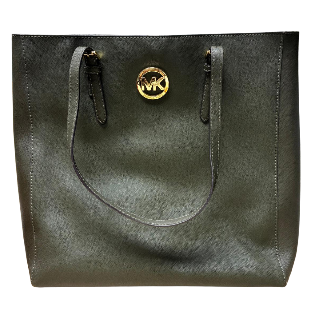 Michael Kors Jet Set Dark Olive Green Tote Bag Purse Carryall