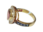 18KYG heart Shaped Ruby Ring 7.2GM