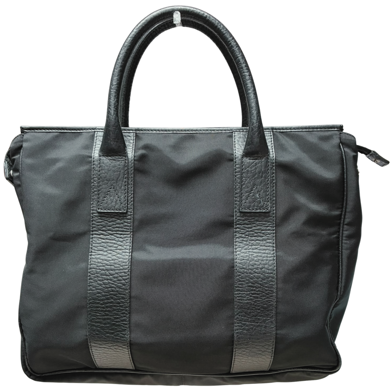 Salvatore Ferragamo Black Nylon And Leather Trim Business Briefcase Tote Bag Secondary image