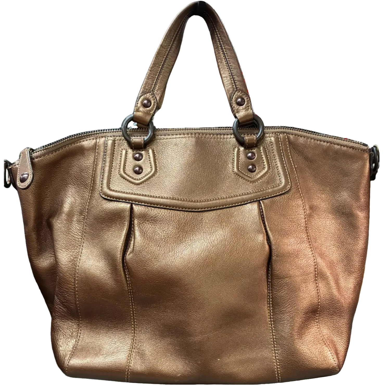 Coach Madison Bronze Leather Satchel Secondary image