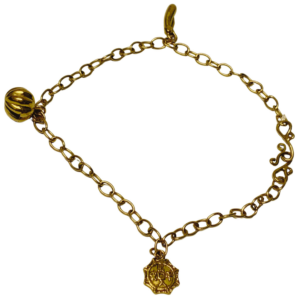 916 YG Chain Charm Bracelet 5.6GM
