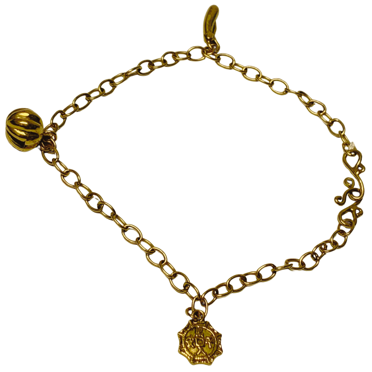 916 YG Chain Charm Bracelet 5.6GM
