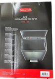 Rubbermaid 2112520 Stainless Steel Metal StepOn 12G Trash Can Charcoal