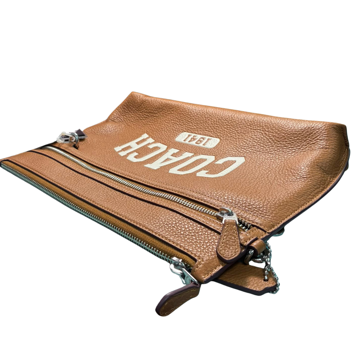 Coach M2377 CR355 SV QD Bag Clutch Bag Mens Varsity Carry All Pouch With Strap