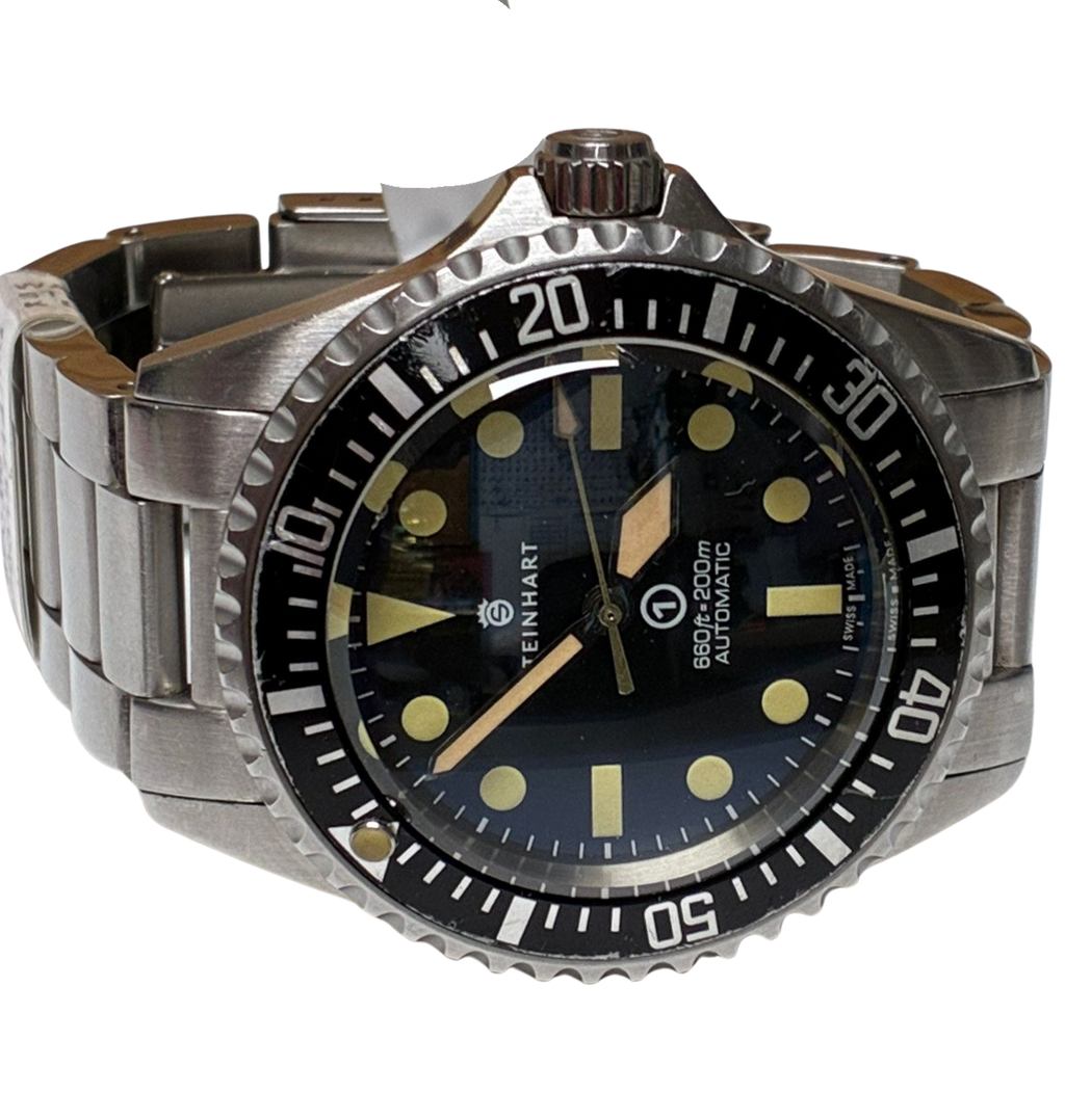 Steinhart Ocean One Vintage Military Automatic Watch Stainless Steel