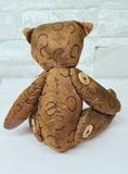 Celine Macadam Canvas And Leather Teddy Bear Stuffed Animal