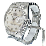 Rolex 16234 Mother of Pearl Dial Customized Diamond Bezel