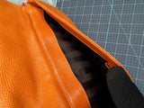 MCM Munchen F7268 Orange Leather Tote Bag