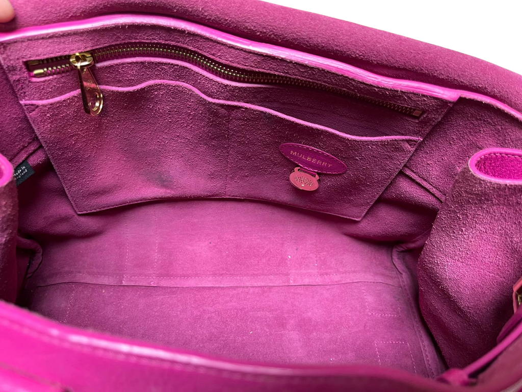 Mulberry Pink Pebbled Leather Bayswater Satchel
