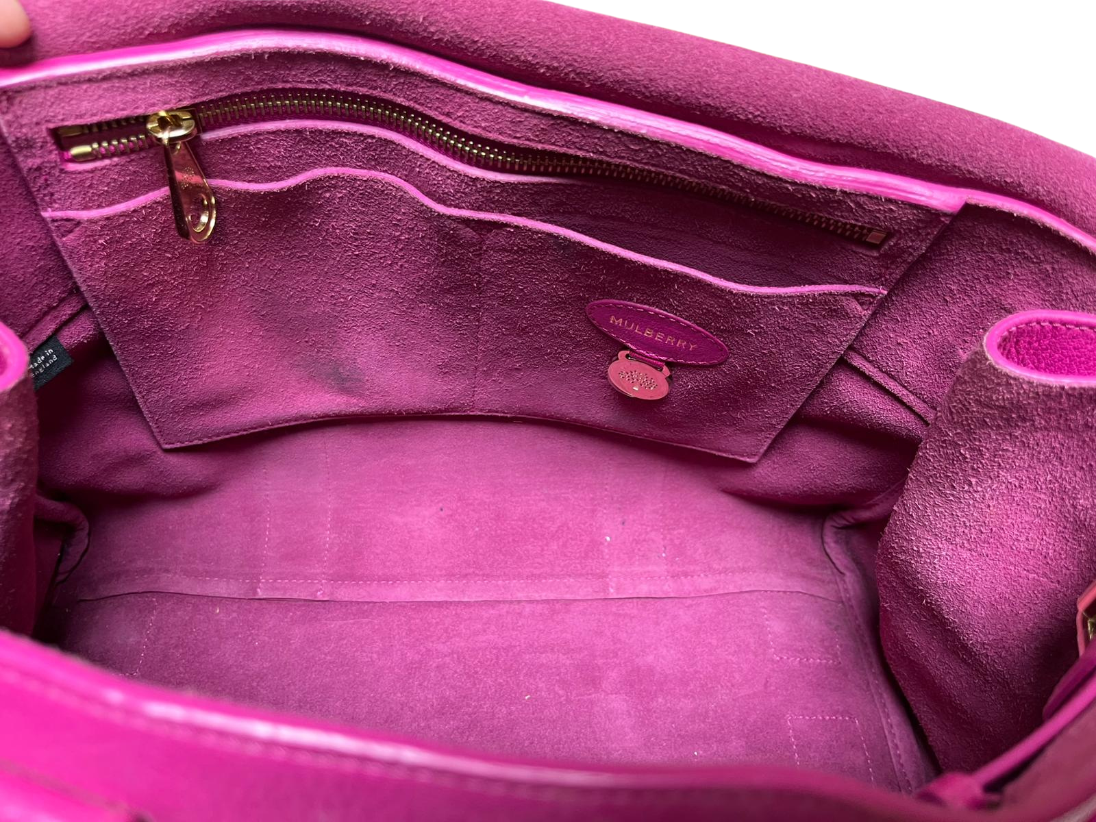 Mulberry Pink Pebbled Leather Bayswater Satchel