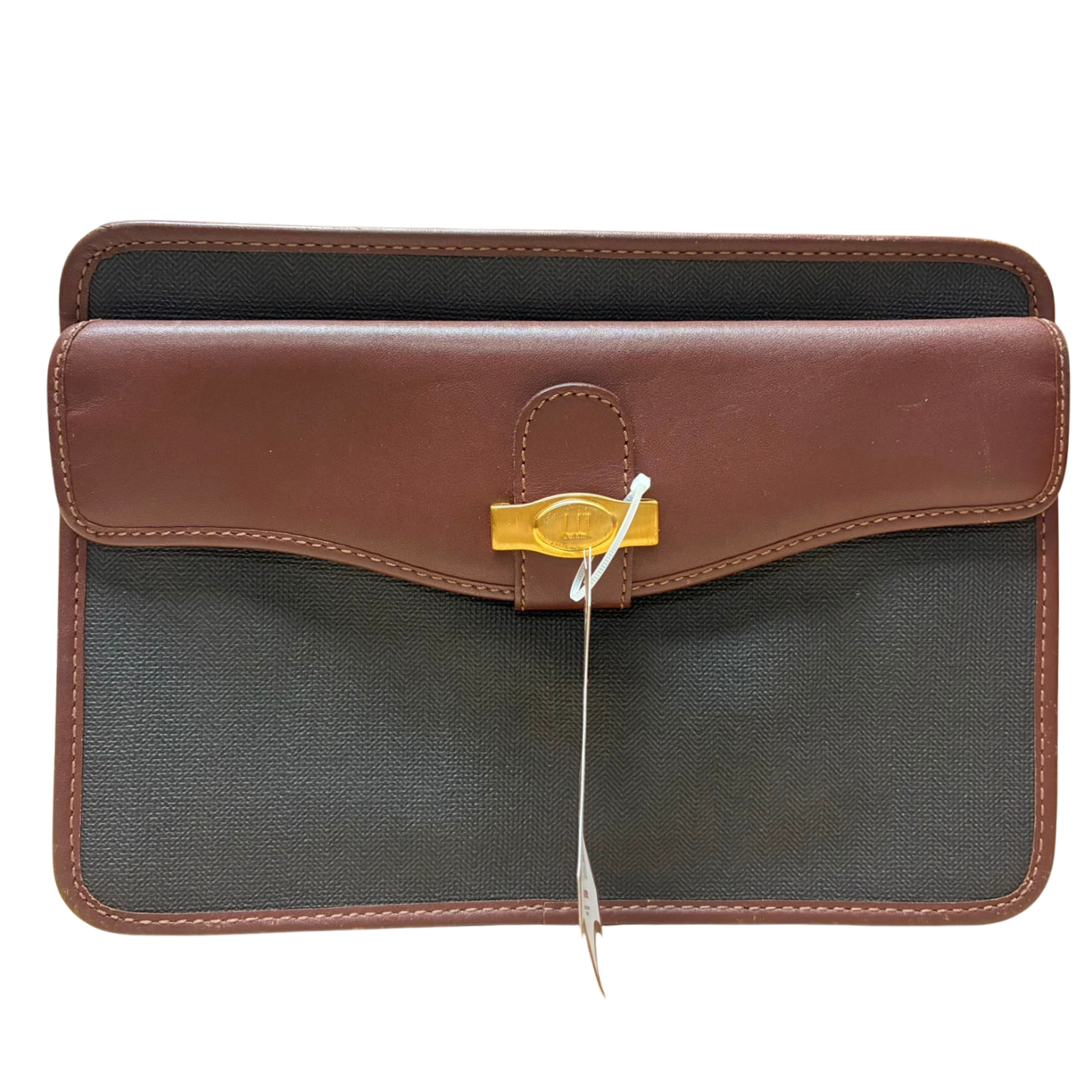 Dunhill Canvas And Leather Clutch Bag
