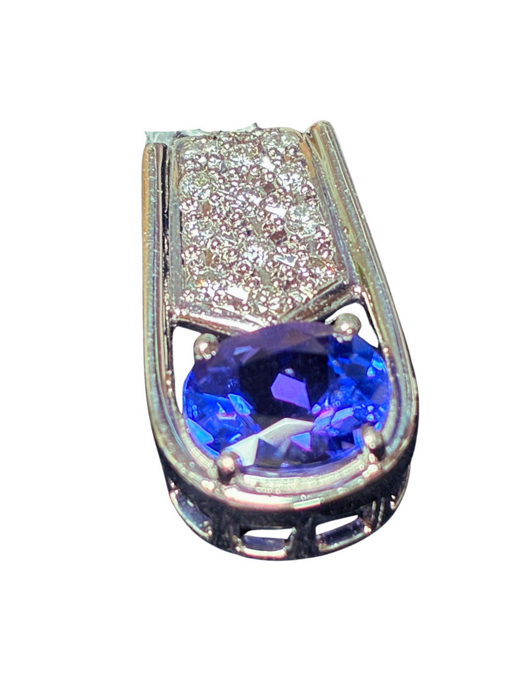 PT900 Tanzanite And Diamonds Pendant 5.8G