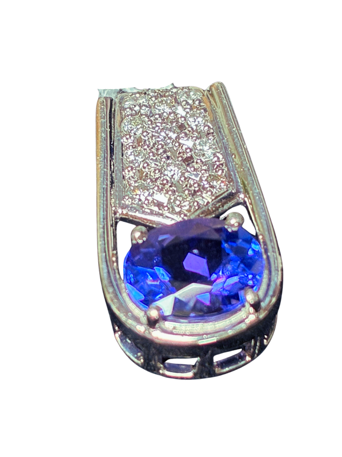 PT900 Tanzanite And Diamonds Pendant 5.8G