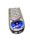 PT900 Tanzanite And Diamonds Pendant 5.8G