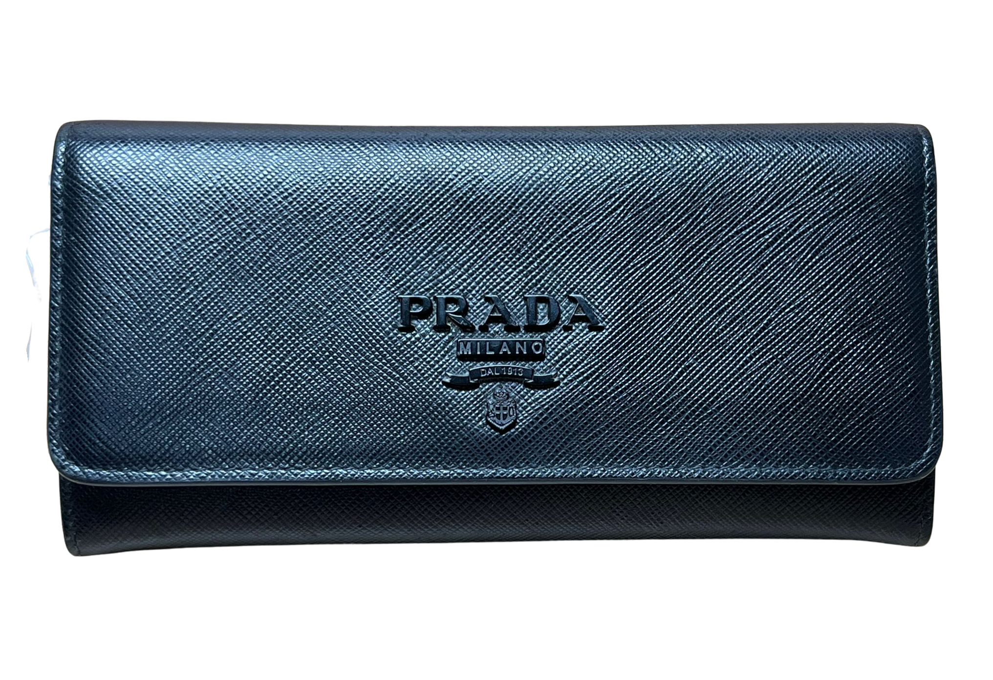 Prada Large Saffiano Leather Wallet Black Main image