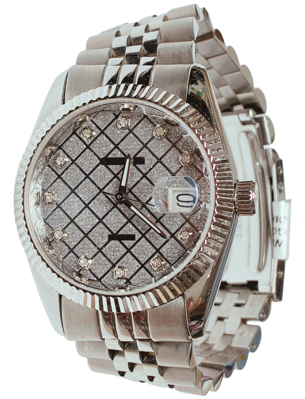 Aries Gold G 1068 Heritage Series Glitter Silver Stainless Steel Strap Watch