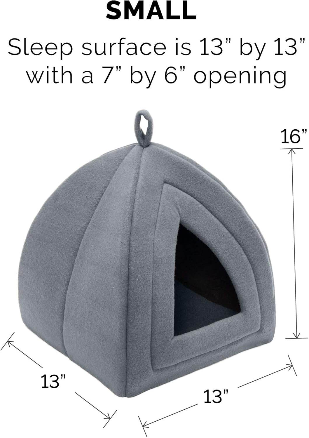 Furhaven Cat Bed Cave For Indoor Cats And Small Dogs Heather Gray Small Secondary image