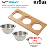 Kraus Kore Set Of 2 Stainless Steel Round Bowls KSC1003BB