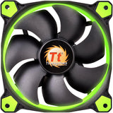 Thermaltake Riing 12 High Static Pressure Circular Ring Green LED Case Radiator Fan CLF055PL12GRA