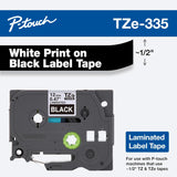 Brother Ptouch TZE335 Label Tape 0.47in Standard Laminated