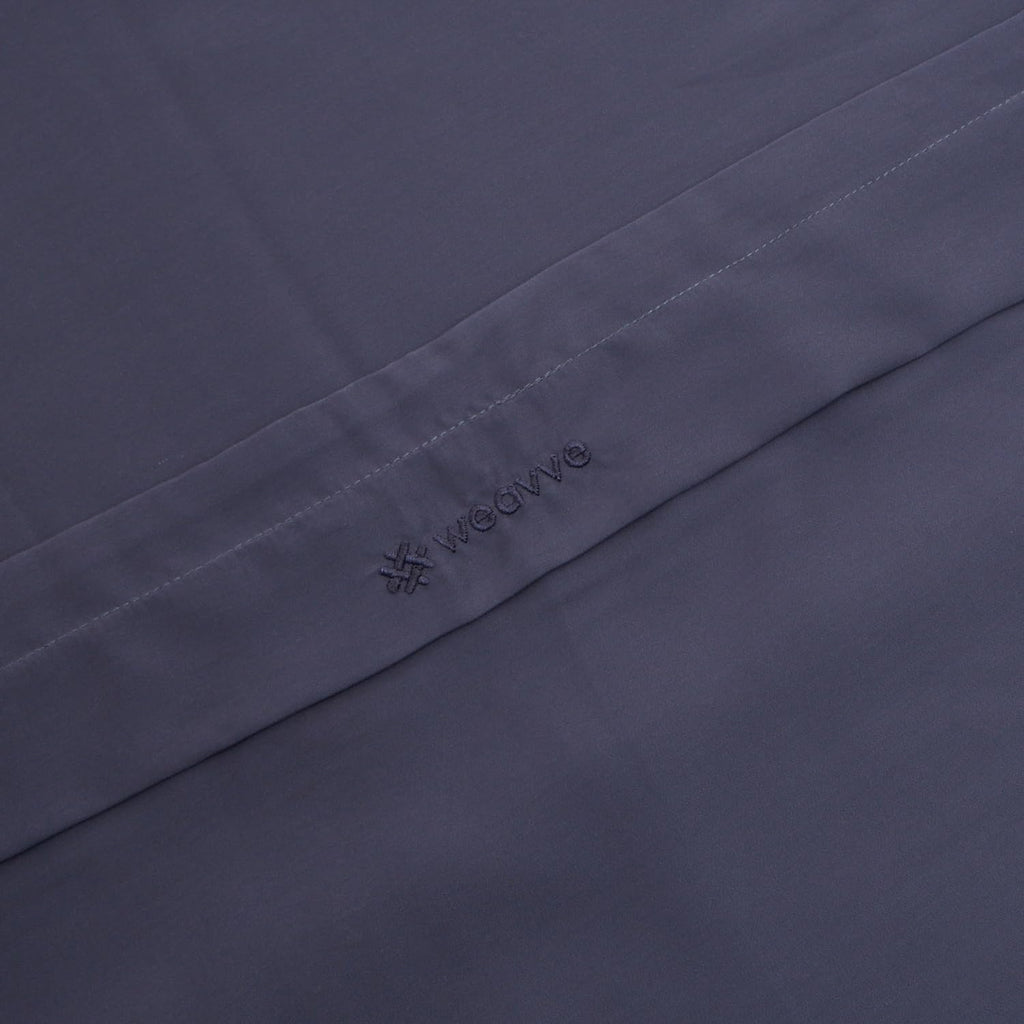 Weavve Home Lyocell Duvet Cover Queen Size Midnight Blue