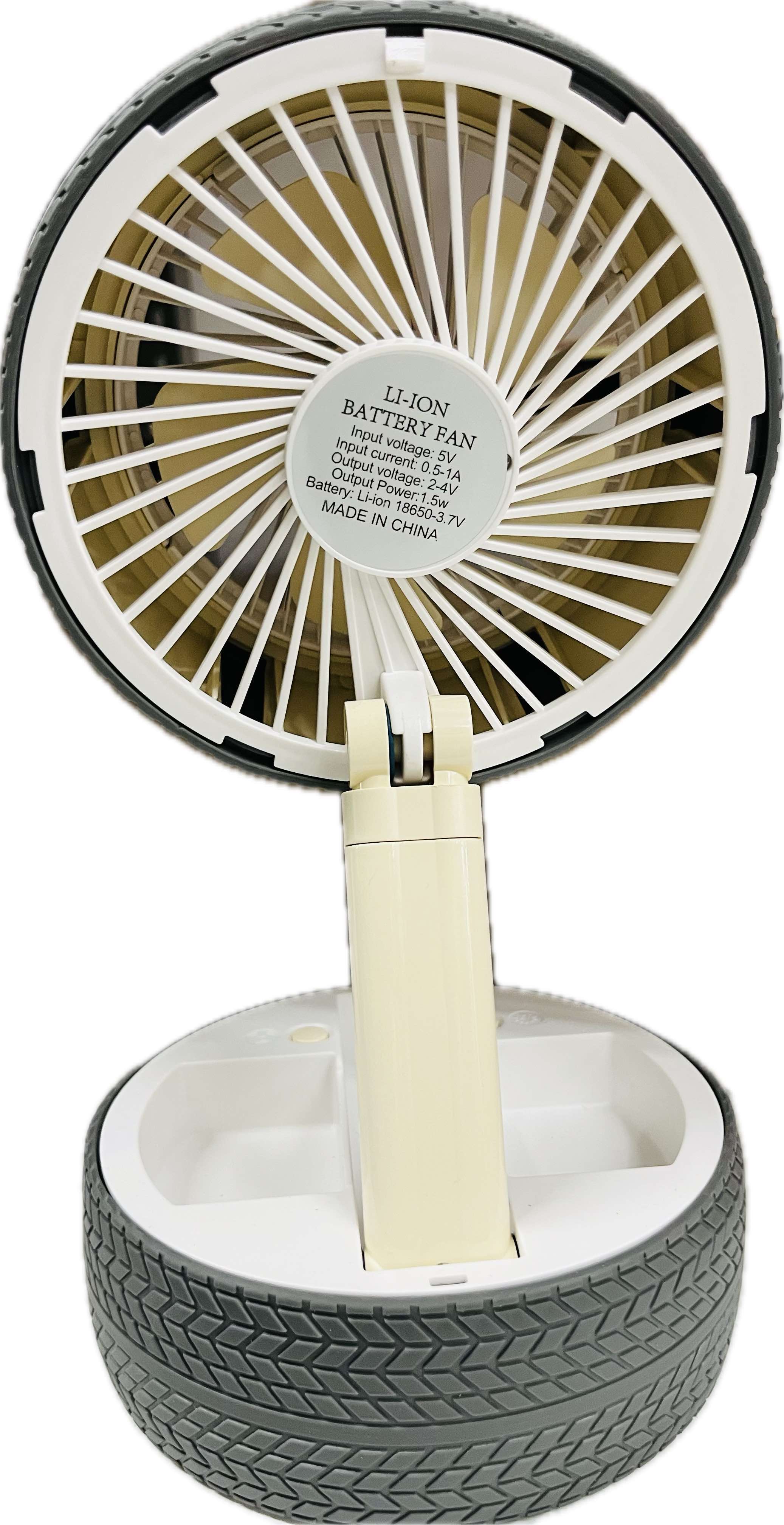 KD172 Desktop Lighting Retractable Folding Tire Fan Secondary image