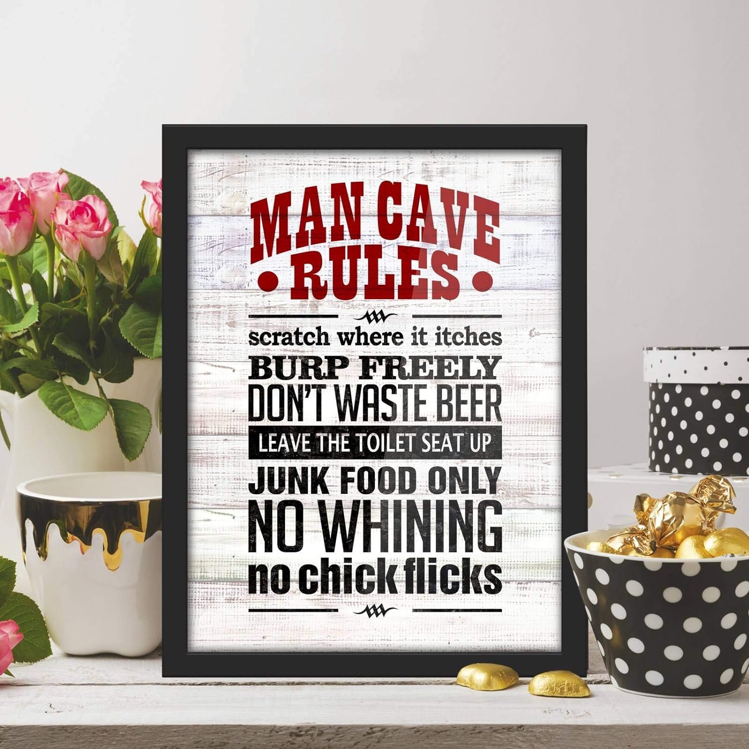 Poster Hub Man Cave Rules Art Decor Secondary image