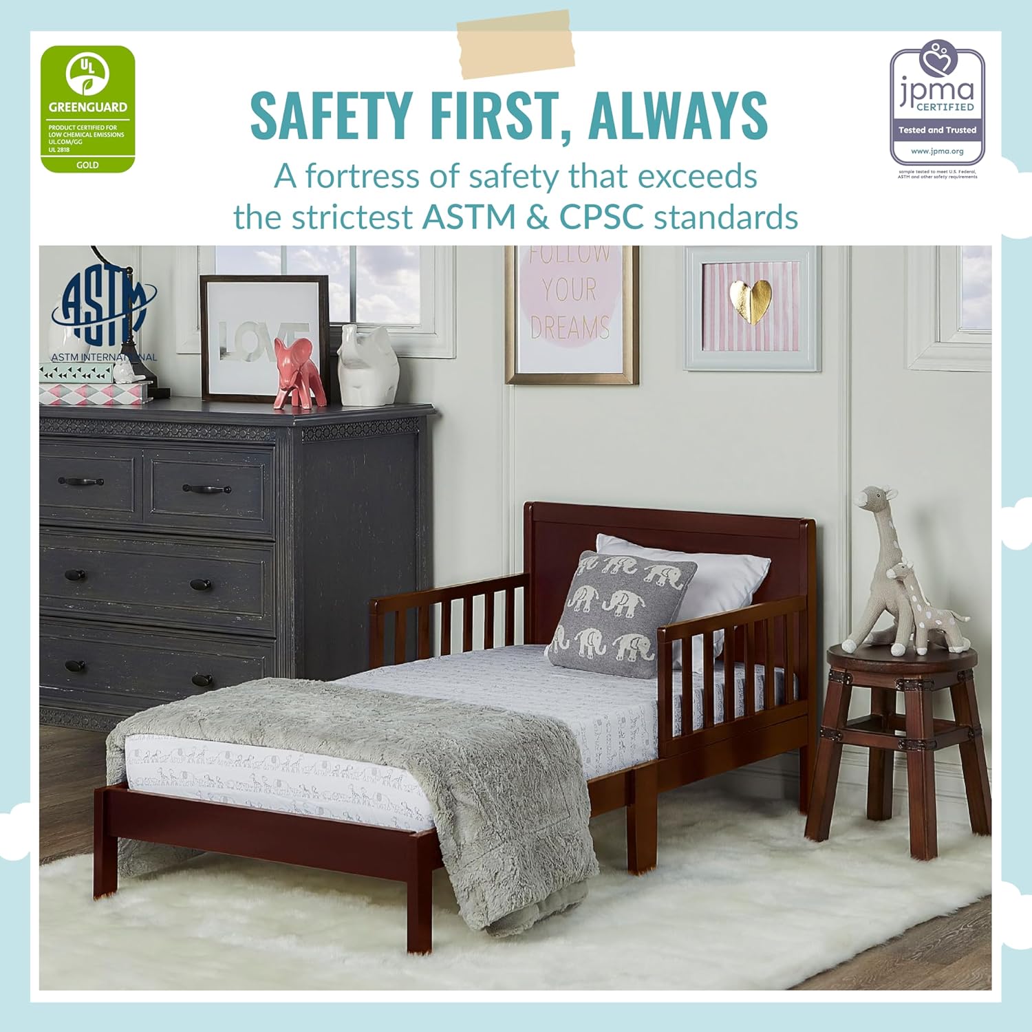 Dream On Me Brookside Toddler Bed Espresso Secondary image