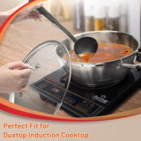 Duxtop Professional Stainless Steel Cooking Pot, 5.7-Quart Stock Pot with Glass Lid, Impact-bonded Technology