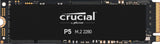 Crucial CT2000P5SSD8 P5 3D NAND NVMe PCIe M.2 SSD Black 2TB