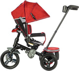 Evezo 302A 4in1 Parent Push Tricycle For Kids Crimson Red