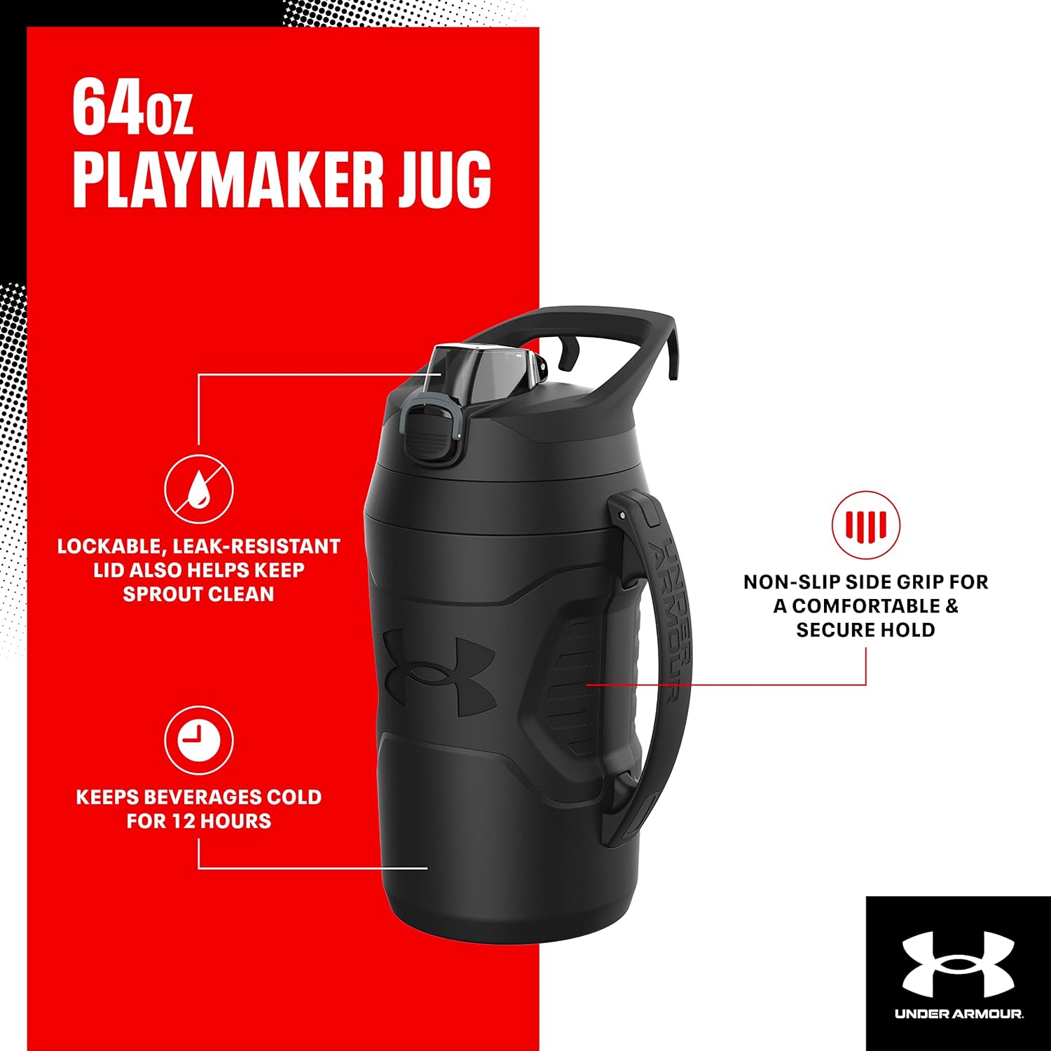 Under Armour Sports Water Jug 64oz Cerise Secondary image
