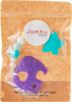 Jambu Beads Joy Clip On Teether Purple Elephant