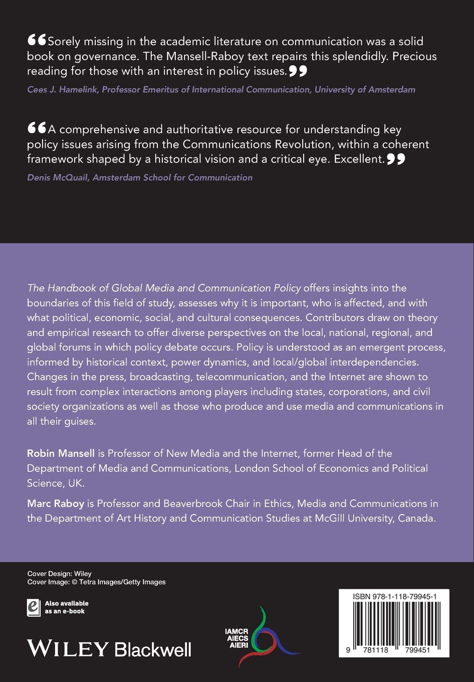 The Handbook of Global Media and Communication Policy Secondary image