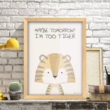 Poster Hub Animal Pun Too Tiger Art Decor