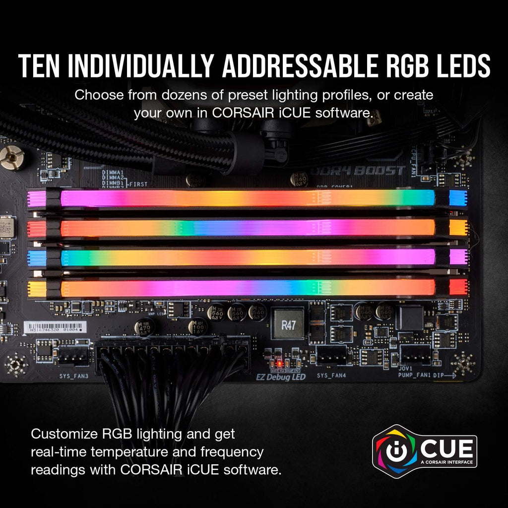 CORSAIR CMW16GX4M2C3200C16 VENGEANCE RGB PRO Desktop Memory 16GB 2x8GB Black