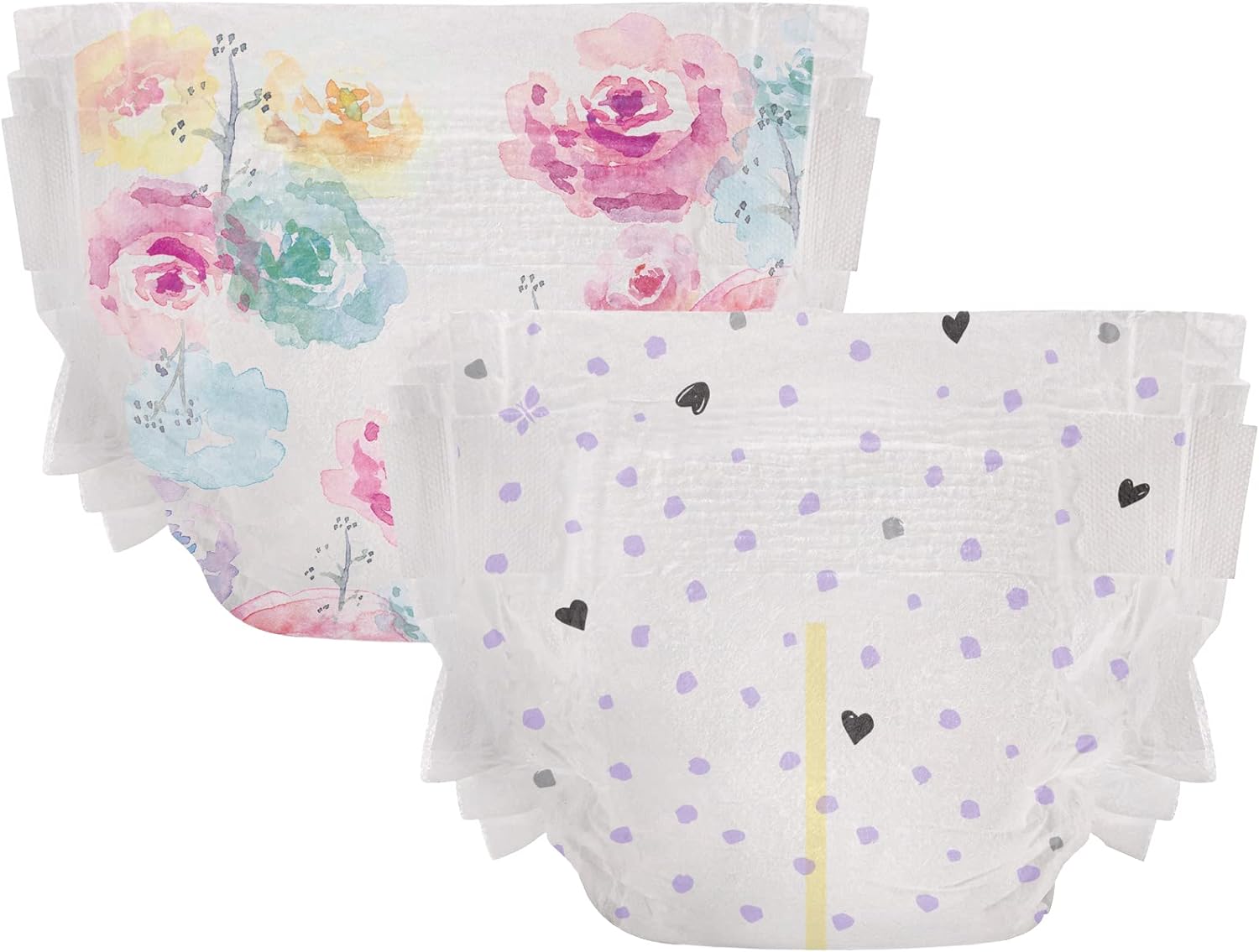 The Honest Company Clean Conscious Diapers Plant Based Sustainable Young At Heart Rose Blossom Super Club Box Size 2 12 To 18 lbs 152 Count Main image