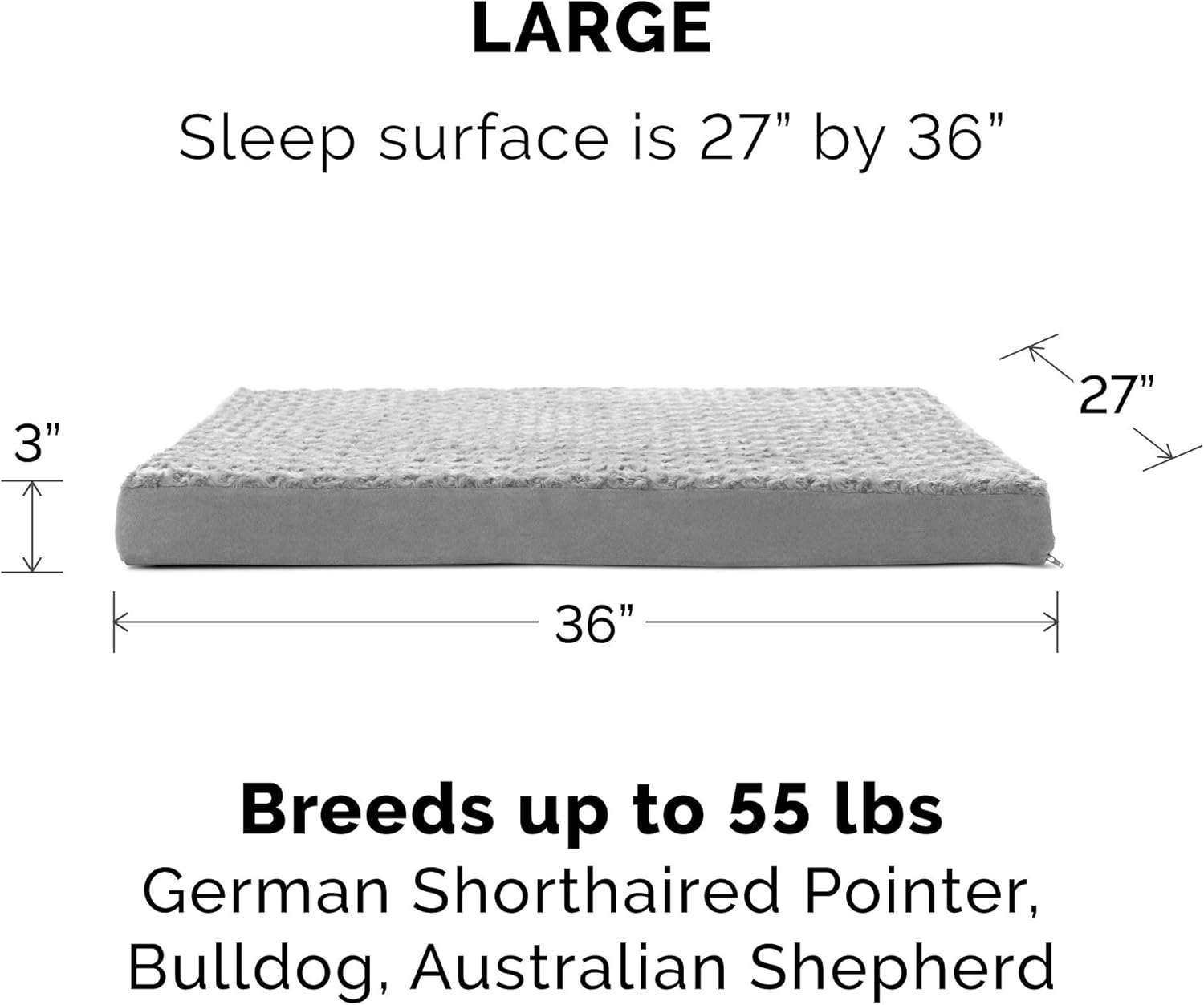 Furhaven Orthopedic Dog Bed Large Gray Secondary image