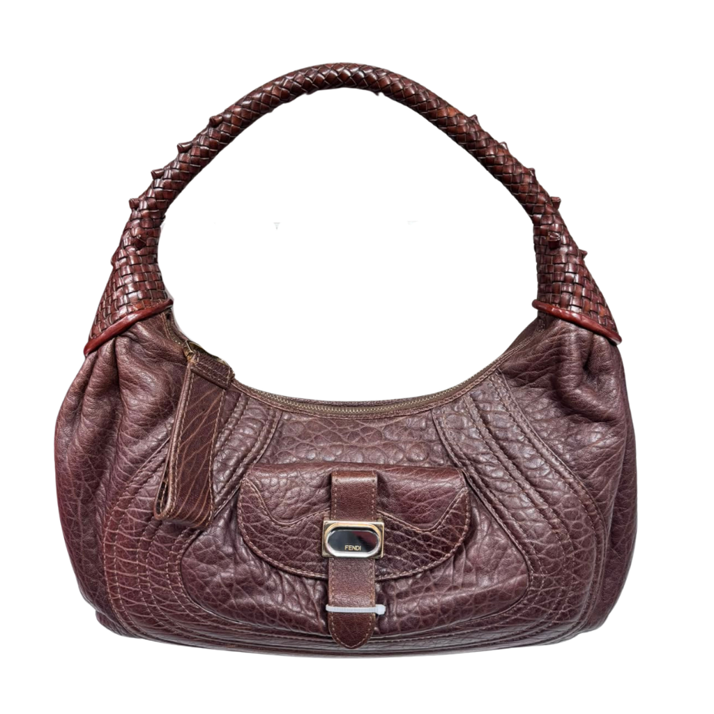 Fendi Spy Leather handbag, Brown